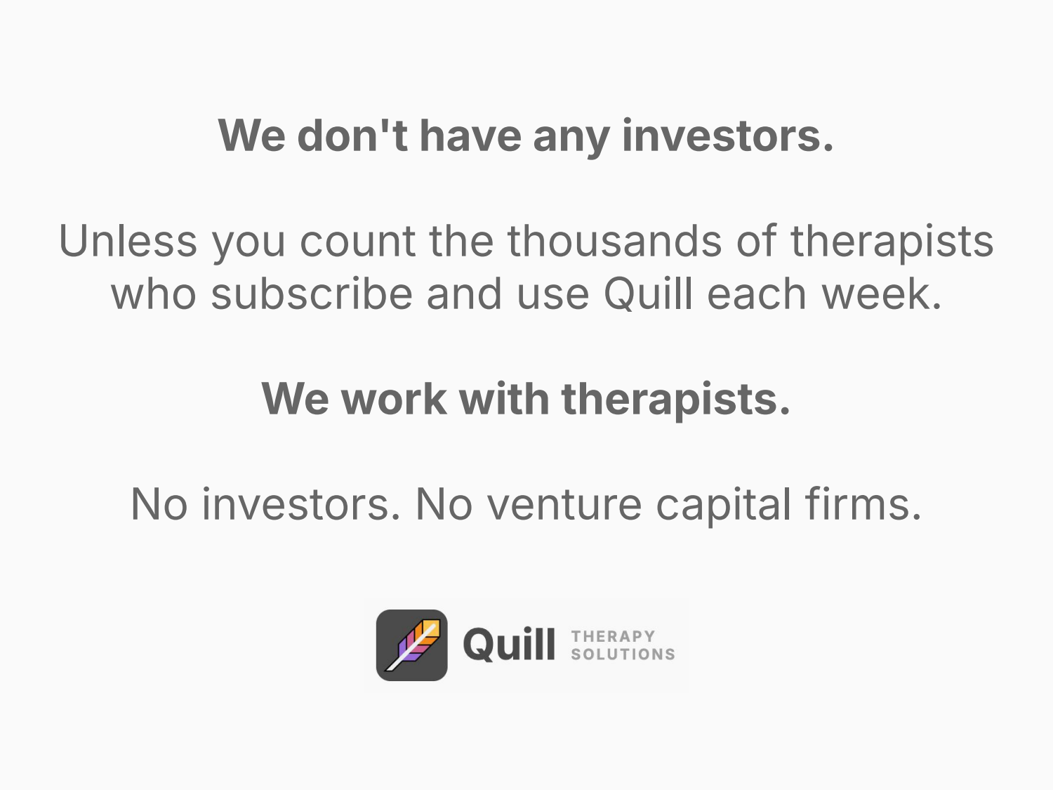 Quill's investor pitch deck., page 3